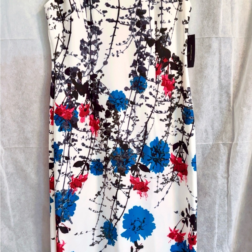 Worthington Floral Print Dress, sz.12,  NWT